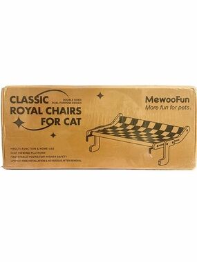 MewooFun Adjustable Cat Window Perch Viewing Sunbathing Platform Checkerboard